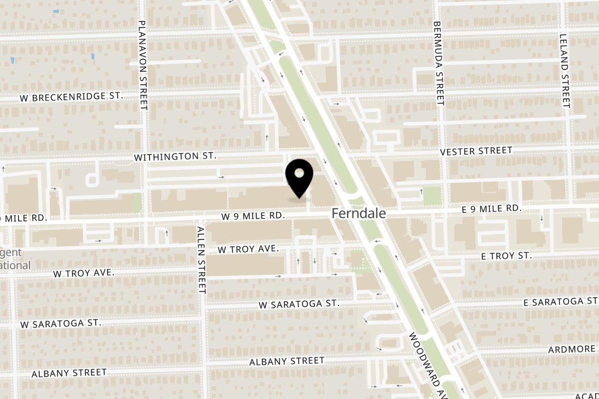 Map showing the location of Got Pho on 172 W Nine Mile Rd in Ferndale
